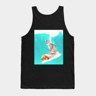 Kitty Cat Surfing Burrito Tank Top